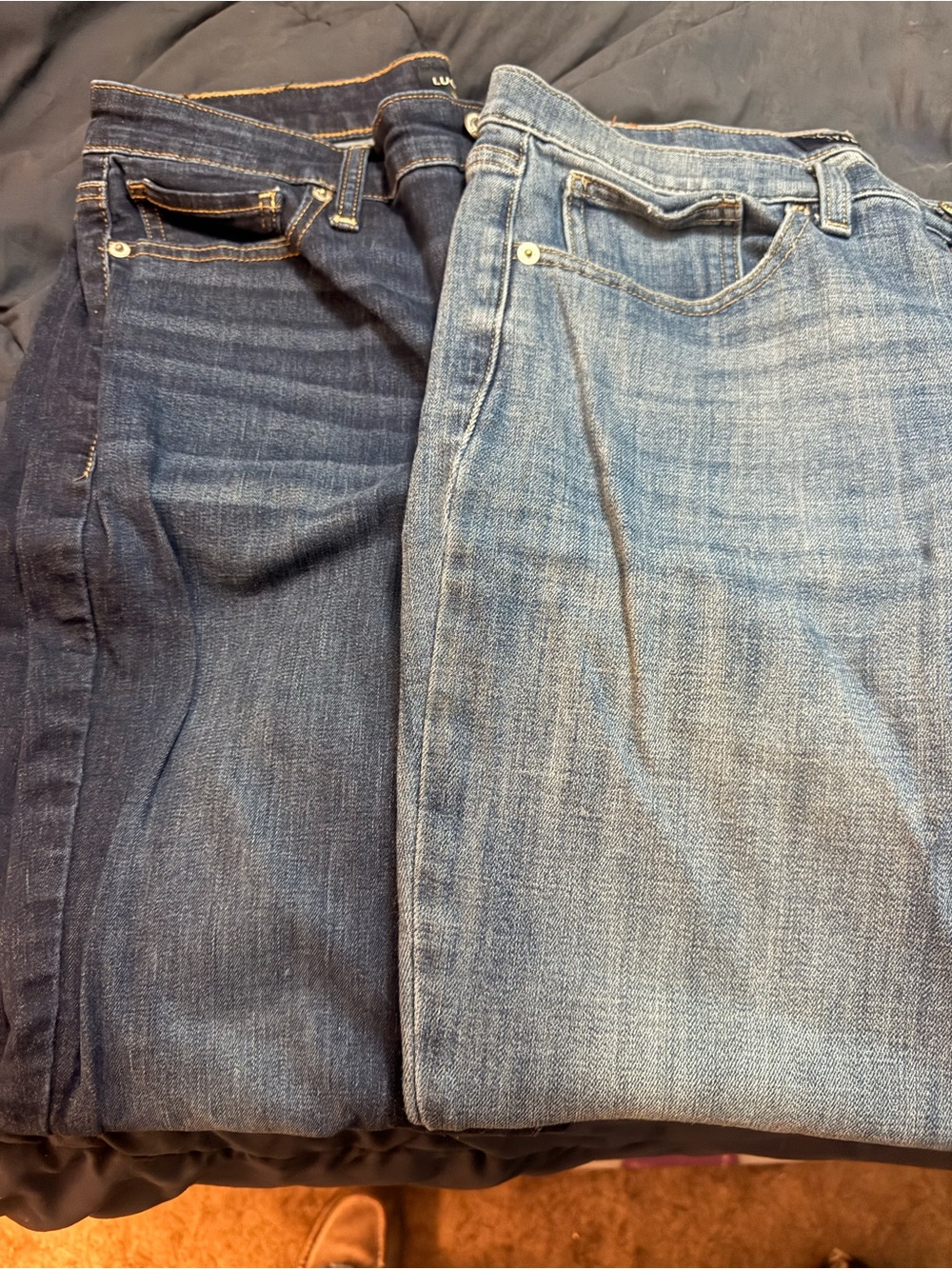 Lucky Brand Women's Skinny Jeans - Dark Blue & Light Blue
